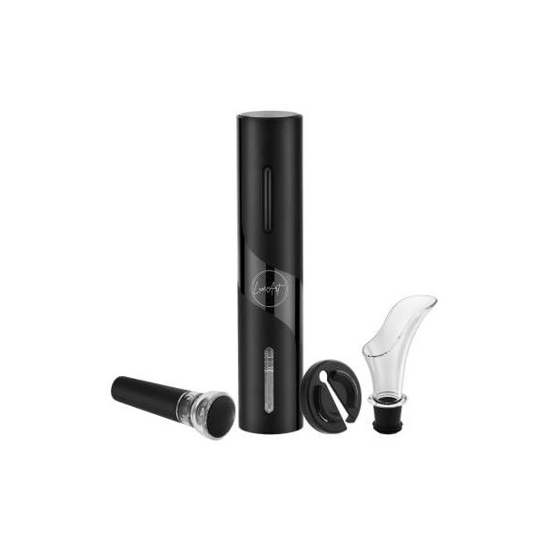 LuxéArt Tire-Bouchon Electrique sans fil - Nombreuses fonctionnalités : Ouvre-bouteille automatique, coupe-capsule, verseur,
