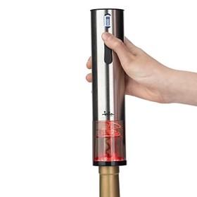 JATA HOGAR HVIN2201 - Ouvre-vin électrique - Tire-bouchon en acier inoxydable - Convient pour nimporte quel bouchon - Autono
