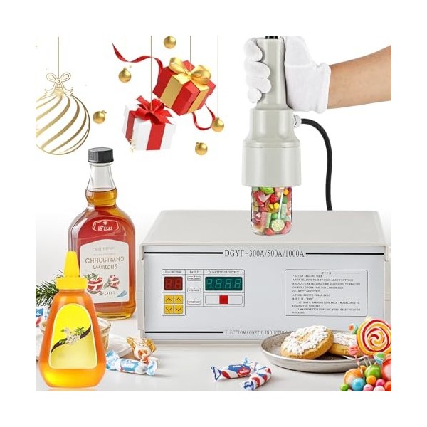 NEWTRY - Bouchon de bouteille manuel à induction - Réglage automatique de la puissance - Petit diamètre 10-50 mm blanc