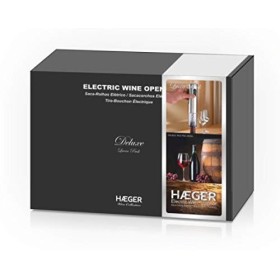 HAEGER LUCCA PACK - Décapsuleur de vin rechargeable, support de charge élégant avec coupe-capsule + 4 accessoires, tire-bouch