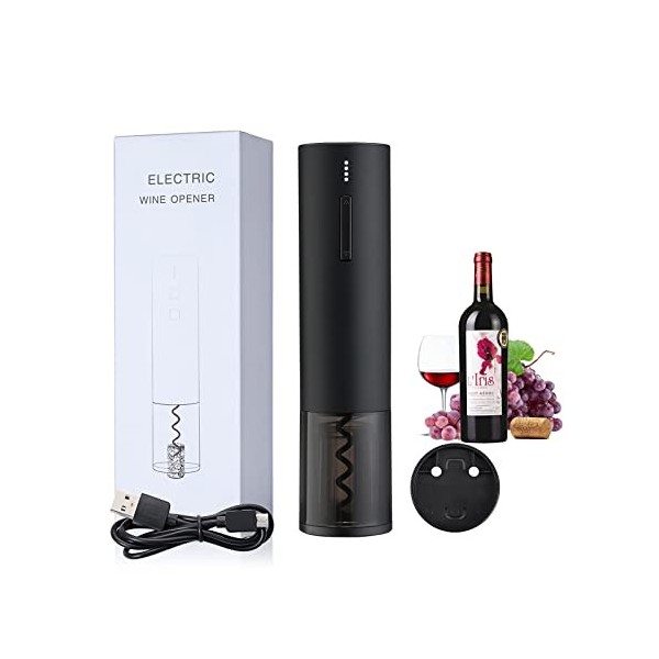 Zeerkeer Tire Bouchon Électrique Ouvre Bouteille Professionnel pour Vin Rechargeable Aluminium Sans Fil Décapsuleur Automatiq
