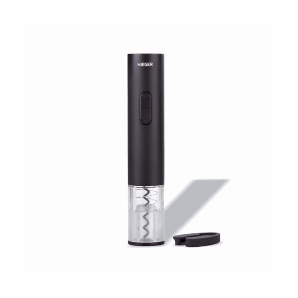 HAEGER Rovigo - Tire-Bouchon électrique, Coffret Deluxe, Fonctionne avec Piles, avec coupeur de Timbres