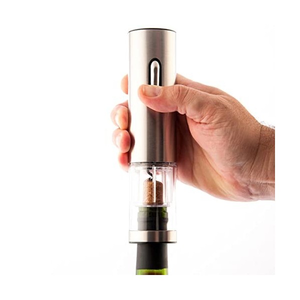 Koala 62550000 Électrique Rechargeable en Acier Inoxydable - Ouvre-Bouteille Noir, Taille Unique.