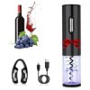 Gohytal Tire-Bouchon Électrique Rechargeable USB,Ouvre-Bouteille de vin Automatique avec Coupe-Capsule Cadeau pour le vin Acc