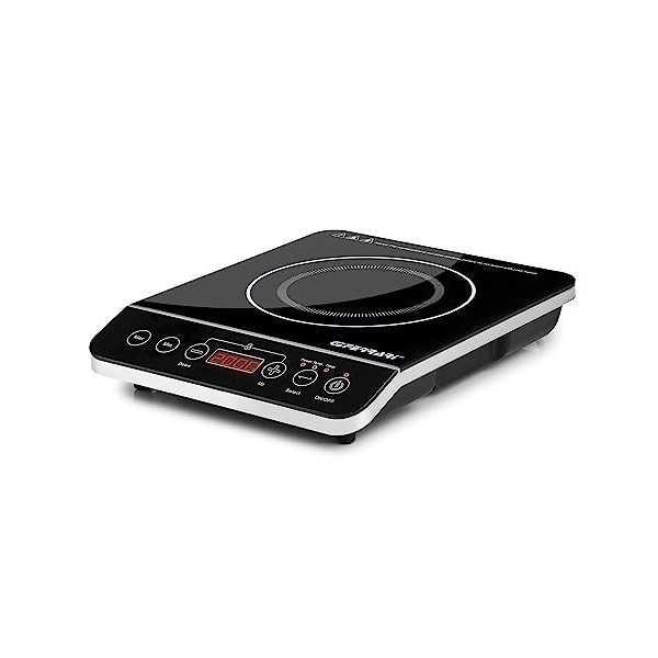 G3 Ferrari G10061 Plaque à Induction Seul "Énergie", 2000 W, Verre Tempéré, Noir