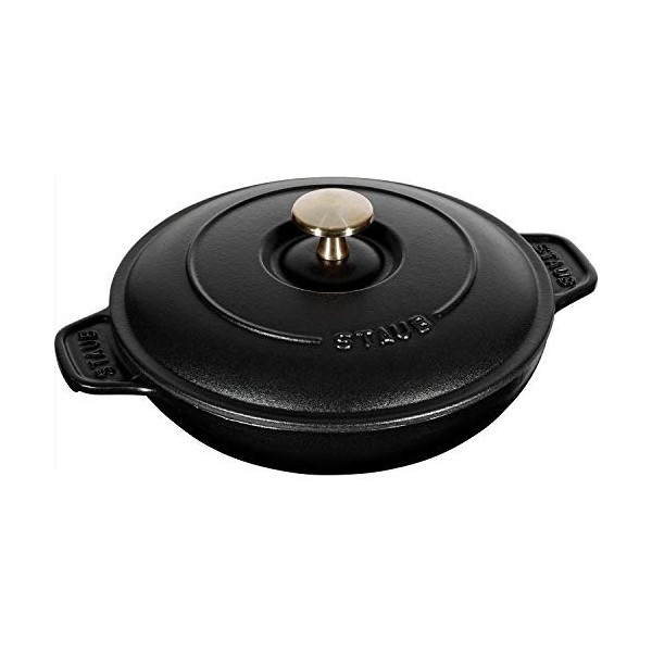STAUB Assiette Chaude en Fonte, Ronde, Ø 20 cm, 0,75 L, Noir Mat