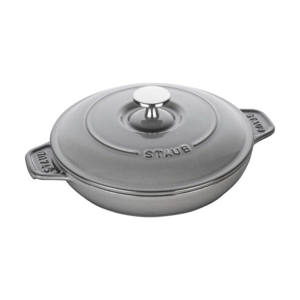 STAUB Assiette Chaude en Fonte, Ronde, Ø 20 cm, 0,75 L, Noir Mat