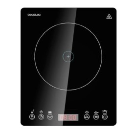 Cecotec Plaque à Induction Portable 1 Feu Full Magma Slim. Puissance de 2000W réglable sur 8 niveaux, design en verre haute r