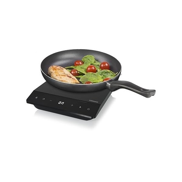 Tristar Plaque à induction, ⌀19 cm, 10 niveaux de puissance, 2000 W, Basse consommation, Minuterie intégrée, avec protection 