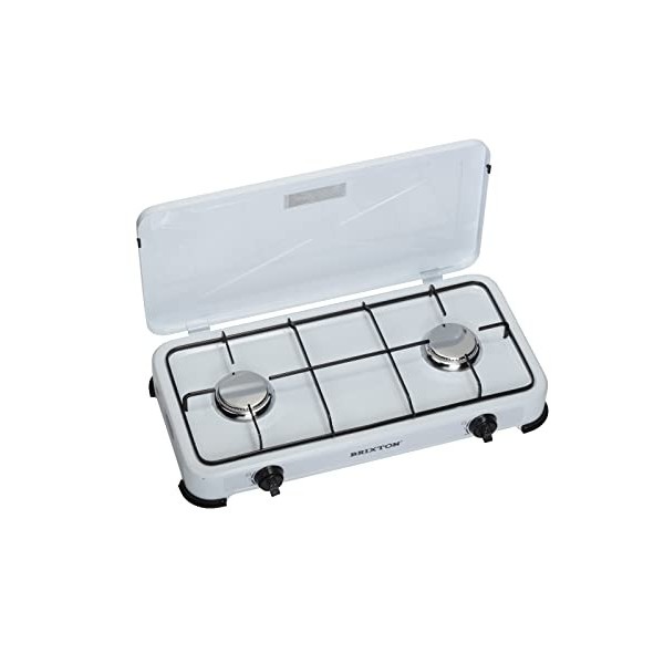 Firefriend - Réchaud à gaz - 3-Brûleurs - 2x 1500 Watt et 1x 1000 Watt - Blanc, Métal Réchauds