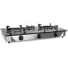 Orbegozo Fo 3520 Cuisinière à gaz, 2 brûleurs triple couronne, butane ou propane, allumage piézoélectrique, surface en verre 