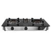 Orbegozo Fo 3520 Cuisinière à gaz, 2 brûleurs triple couronne, butane ou propane, allumage piézoélectrique, surface en verre 