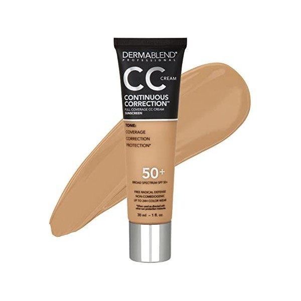 Dermablend Continuous Correction CC Cream SPF 50-43N Medium For Women 1 oz Makeup