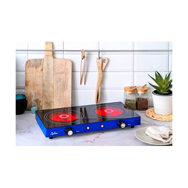 Jata V142 – Cuisinière électrique vitrocéramique avec 2 plaques caloríficas
