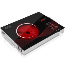 GRACEALL 3500W Plaque Chauffante Infrarouge Électrique Portable pour la Cuisson, Plaque de Cuisson de Comptoir à un Brûleur, 