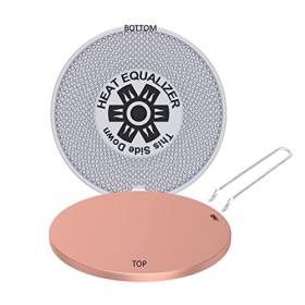 Égaliseur de chaleur 23,5 cm sans bâton finition cuivre diffuseur de chaleur pour cuisinière à gaz – Plaque chauffante en alu