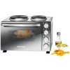 ROMMELSBACHER KLEINKÜCHE KM 3300-2 plaques chauffantes en fonte, espace de cuisson de 30 litres, chaleur supérieure, chaleur 