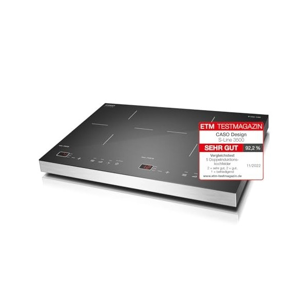 Caso S-Line 3500 Plaque de cuisson mobile double induction