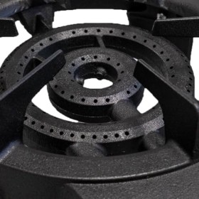 PROWELTEK - Rechaud gaz 4 pieds Fonte véritable 9800 2 Bruleurs Plats grands volumes