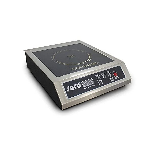 L2G - Plaque Induction Professionnelle - Bâti Tout Inox - 1 Foyer 400W à 3500W 60°C à 270°C - 13 Niveaux de Puissance - Rég