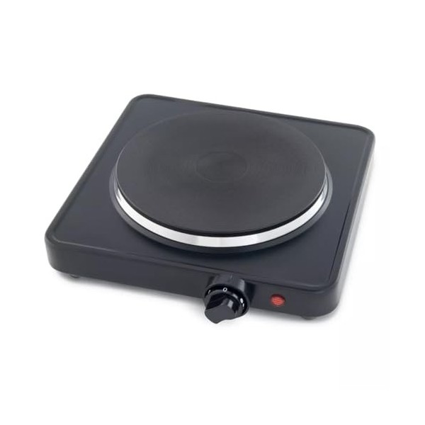 Evatronic - Table de cuisson électrique 1 feu - Plaque chauffante à poser 1 foyer 1500 W, Voyant lumineux, Commutateur manuel
