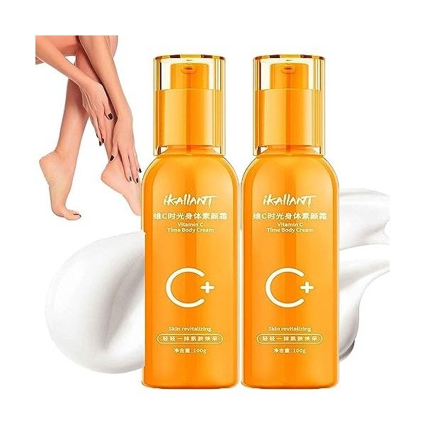 IKAIIANT Crème Pour Le Corps à La Vitamine C, Crème Pour Le Corps à La Vitamine C, Lotion Pour Le Visage Et La Lotion Pour Le