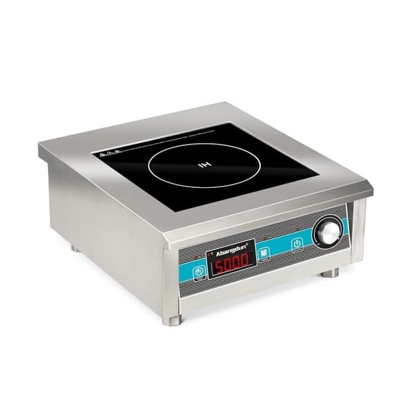 Plaque à Induction Abangdun, 5000W Plaque de Cuisson à Induction avec 20 Niveaux de Puissance, 400W-5000W, Plage de Températu