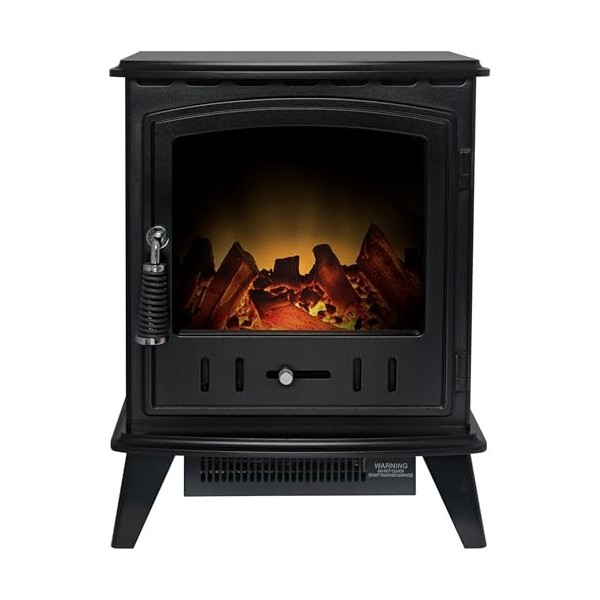 Adam Aviemore Feu électrique en noir - Prise européenne