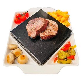 Amania Trading Ltd Higoshi Plaque chauffante pour poisson/steak avec plateau en céramique