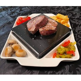 Amania Trading Ltd Higoshi Plaque chauffante pour poisson/steak avec plateau en céramique