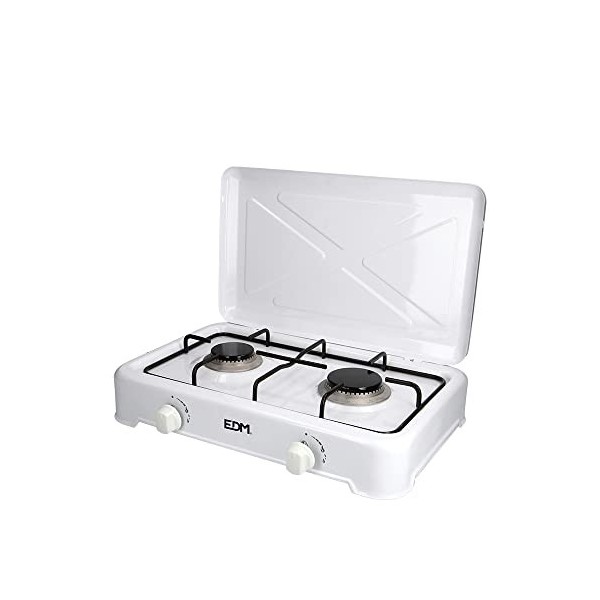 Zarivy Cuisinière à Gaz Émaillée 2 Feux, Gaz, Acier, 8,500 BTU