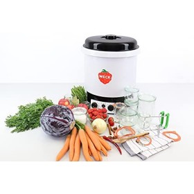 Weck Stérilisateur électrique WAT 15, 29 litres, Émail, Autocuiseur programmable avec thermostat et minuterie