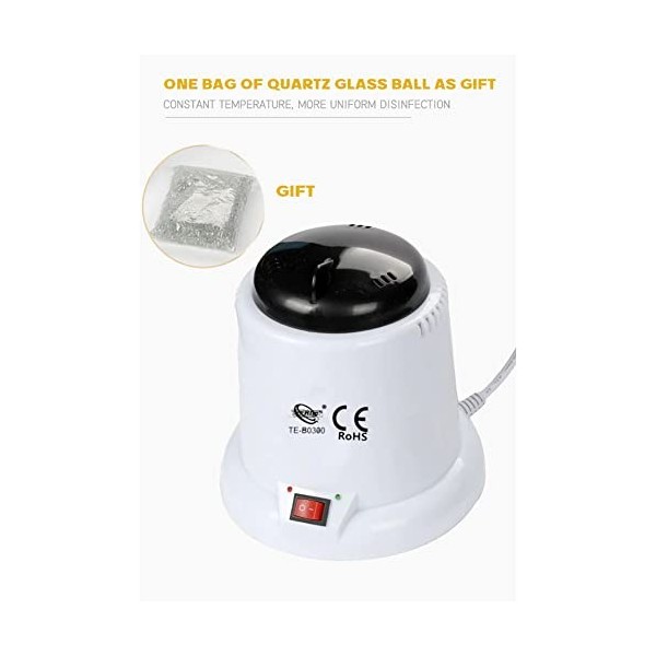 STERILISATEUR À CHAUD AVEC MICROBRES QUARTZ OUTILS ESTHÉTIQUE ANTI