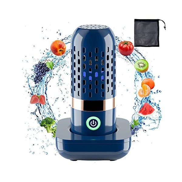 Machine De Nettoyage De Légumes Forme De Capsule Portable À Ultrasons Sans Fil Purificateur De Nourriture De Fruits Ménage Cu