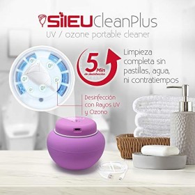 Sileu Clean Plus Stérilisateur électrique rechargeable USB compact pour verres menstruels - Lampe à quartz UV et ozone - Roug
