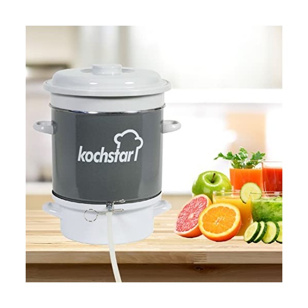 Kochstar K16104128 – Extracteur de jus fruits et légumes à vapeur standard cuve émail - tous types de feux dont induction – c