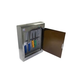 L2G - Armoire Inox de Stérilisation Professionnelle Aimantée – Capacité 15/20 Couteaux, Hygiène et Organisation Parfaite