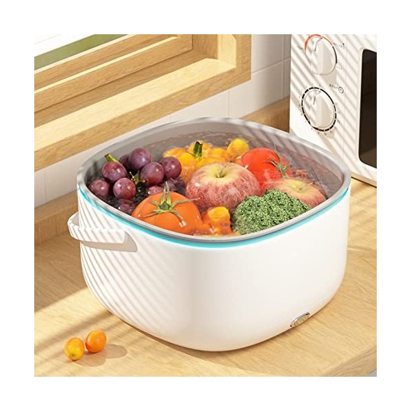 Machine à Laver les Fruits et Légumes, Nettoyeur Ultrasonique de Fruits et Légumes, Dispositif de Nettoyage des Fruits avec P