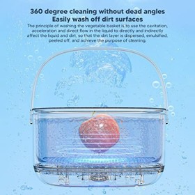 Machine à Laver les Fruits et Légumes, Nettoyeur Ultrasonique de Fruits et Légumes, Dispositif de Nettoyage des Fruits avec P