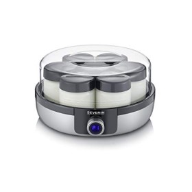 SEVERIN Lot de 7 Pots de Yaourt en Verre de 150 ml avec Couvercle Noir pour Yaourtière JG3521 / JG3520 / JG3519 / JG3518 - sa