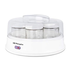 Orbegozo YU 2350 - Yaourtière, 7 pots dune capacité de 200 ml, couvercle transparent, interrupteur marche/arrêt, 15 W