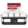 Rommelsbacher JG 40, Yaourtière en Acier Inoxydable/Noir, 8 pots de 1 - 220 - 240 V - 40 watts
