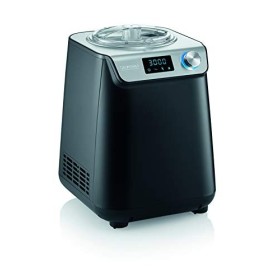 SEVERIN Sorbetière 2-en-1 Compacte 135 W, Sorbetière électrique et yaourtière dune capacité 1,2 L, Machine à glace avec livr