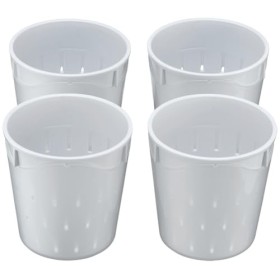 Lagrange 440004 Lot de 4 Faisselles pour Fromagère 0.25 L, Blanc