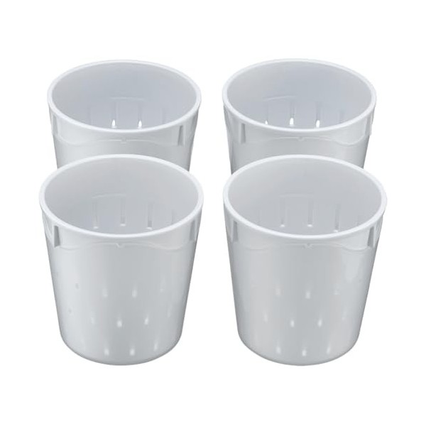 Lagrange 440004 Lot de 4 Faisselles pour Fromagère 0.25 L, Blanc