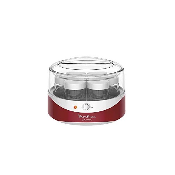 MOULINEX YG229510 Yogurteo Yaourtiere 7 Pots - Rouge et Blanc