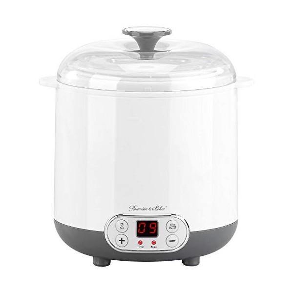 Rosenstein & Söhne Yaourtière électrique avec récipients de 1,5 L et 1,35 L
