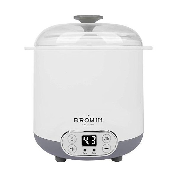 Browin 801013 Yaourtière - Fromagère avec Thermostat 1,5 L | Machine Électrique pour Yaourts et Fromages Faits Maison | Tempé