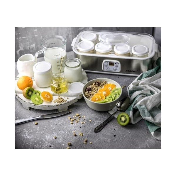 Steba JM 3 Yaourt Maker, Plastique, 1,5 litres, Acier inoxydable/blanc ?
