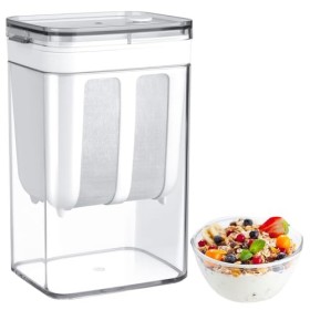 Erzekrim Passoire à Yaourt Grecque Passoire Yaourtière Passoire à fromage Lavable 1100 ML Filtre pour Yaourtière avec Couverc